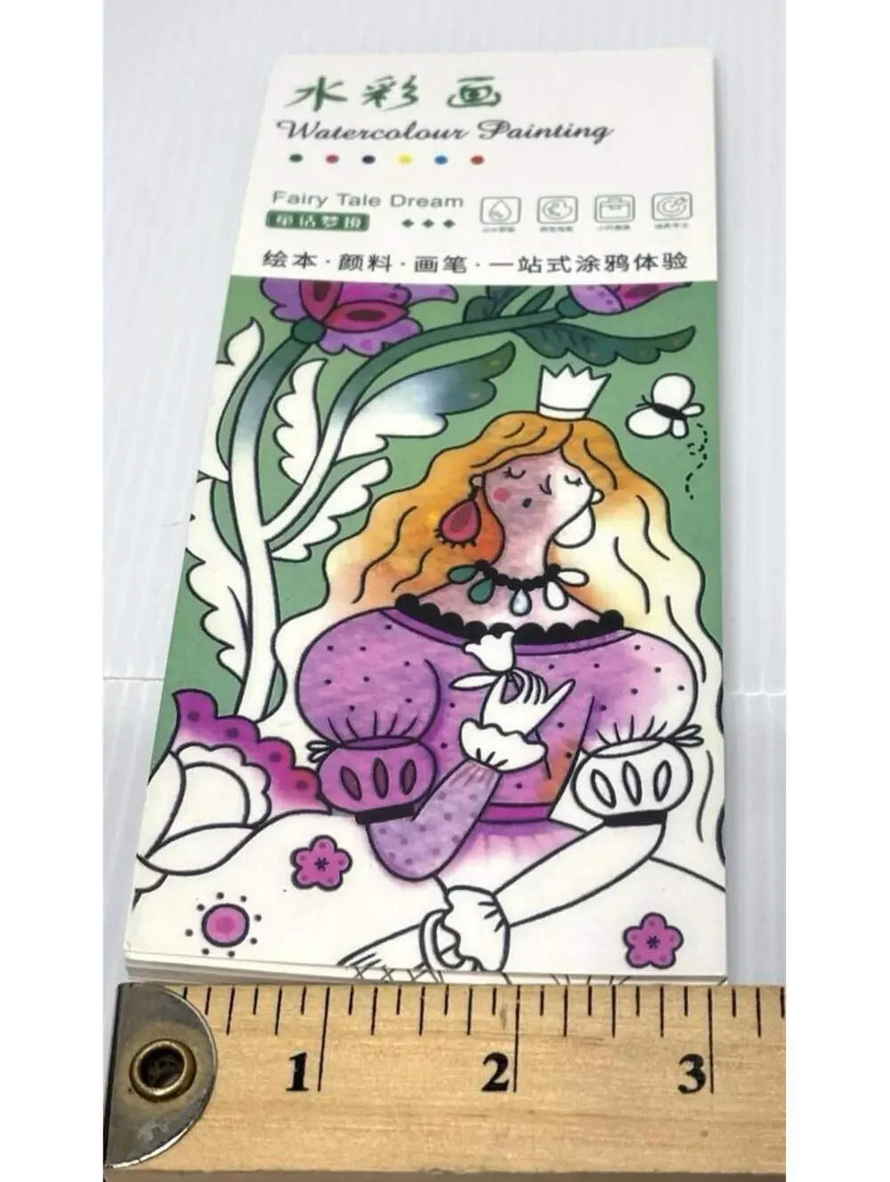 Fairy Tale Dream Kids Watercolor Painting Set with Book Pre-Designed Images -NEW